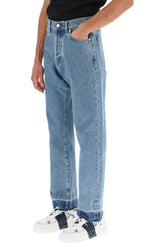 STRAIGHT JEANS WITH UNSTITCHED HEM